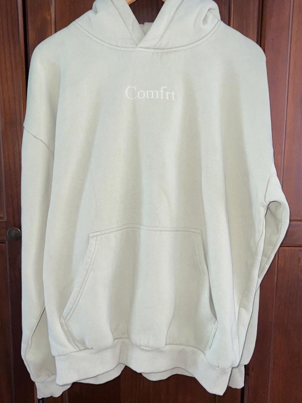 Athleisure Lounge Comfrt Oversized Heavyweight Hoodie Sweatshirt Sage Green XL